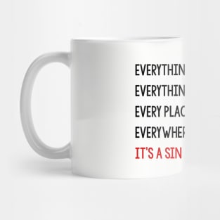 It´s a sin, black Mug